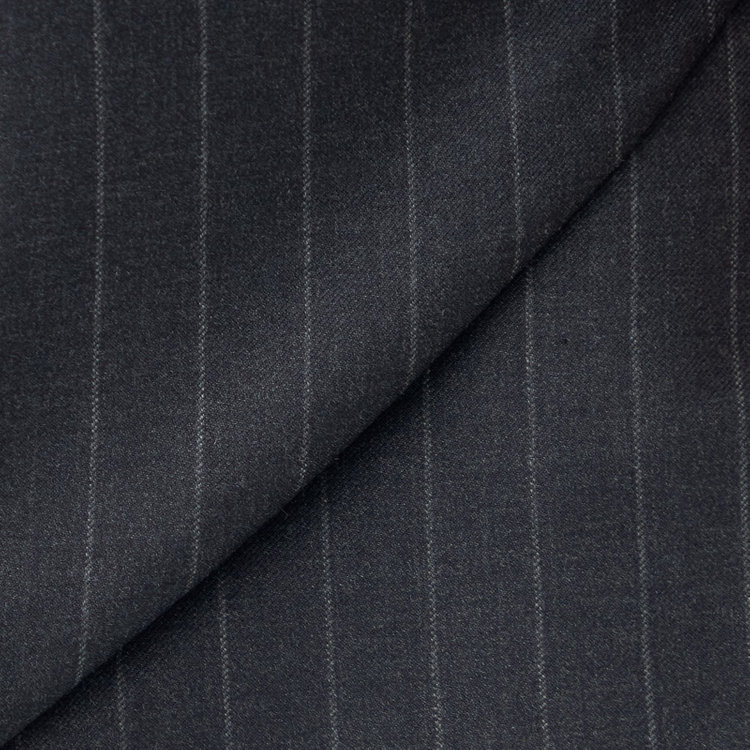 シルバーライン 【発送在庫あり】【CLASSICO TAPERED】【秋冬】2釦シングルスーツ 1タック/グレー×ストライプ/CANONICO 1663 fabric made in italy/※裾上げ必要 グレー中間