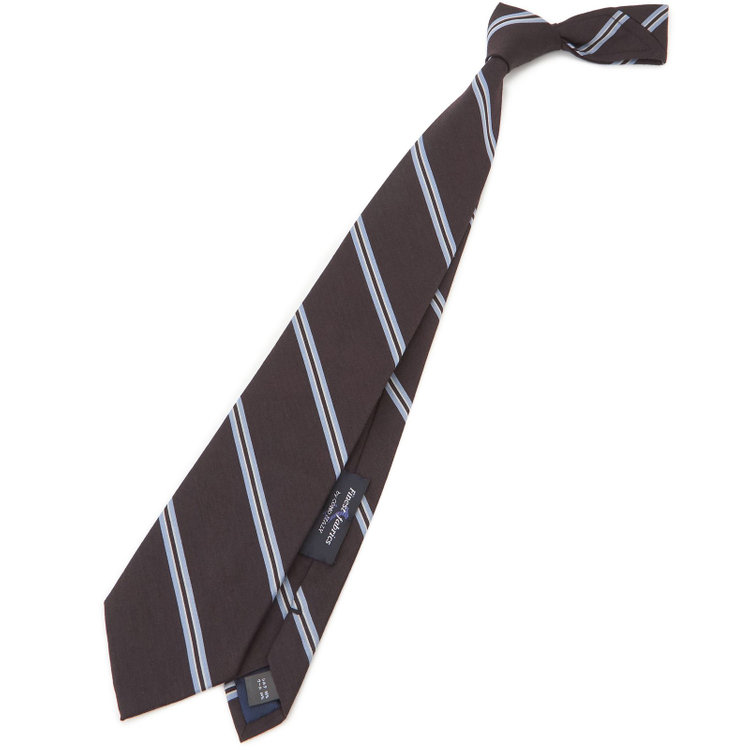 ブルネロ・クチネリ　ストライプ　ネクタイ　ブラウン　イタリア製　美品 ブルネロ・クチネリ ストライプ ネクタイ ブラウン イタリア製