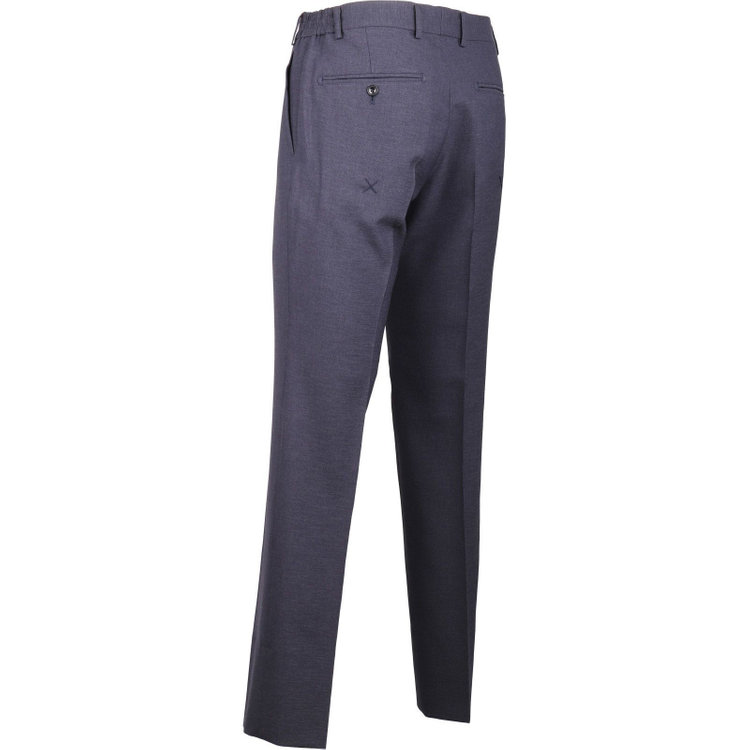 スーツセレクト 【発送在庫あり】【SLIM TAPERED_2】【春夏】2釦シングルスーツ 0タック/ネイビー×ハウンドトゥース/ウエストシャーリング/4S/※パンツ裾上げ済仕様 ネイビー系(紺)