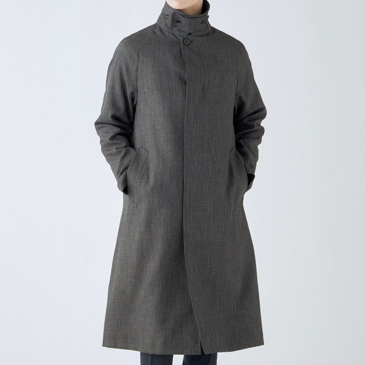 ブラックライン 【RBC】【カセット企画】ステンカラーラグランスリーブコート/グレー グレー中間