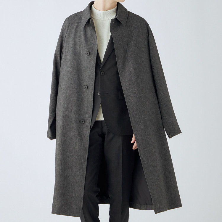 ブラックライン 【RBC】【カセット企画】ステンカラーラグランスリーブコート/グレー グレー中間