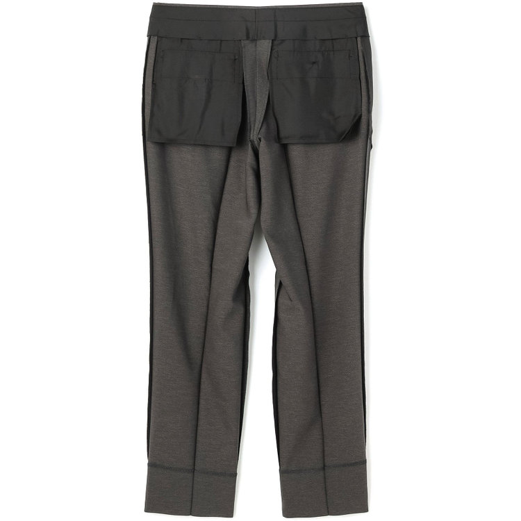 ブラックライン 【SLIM TAPERED】【年間】ウォッシャブル0タックテーパードパンツ/グレー/裾上げ済仕様 グレー中間