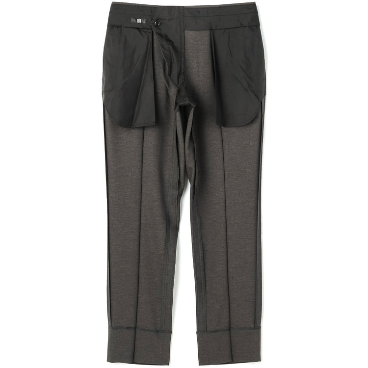 ブラックライン 【SLIM TAPERED】【年間】ウォッシャブル0タックテーパードパンツ/グレー/裾上げ済仕様 グレー中間