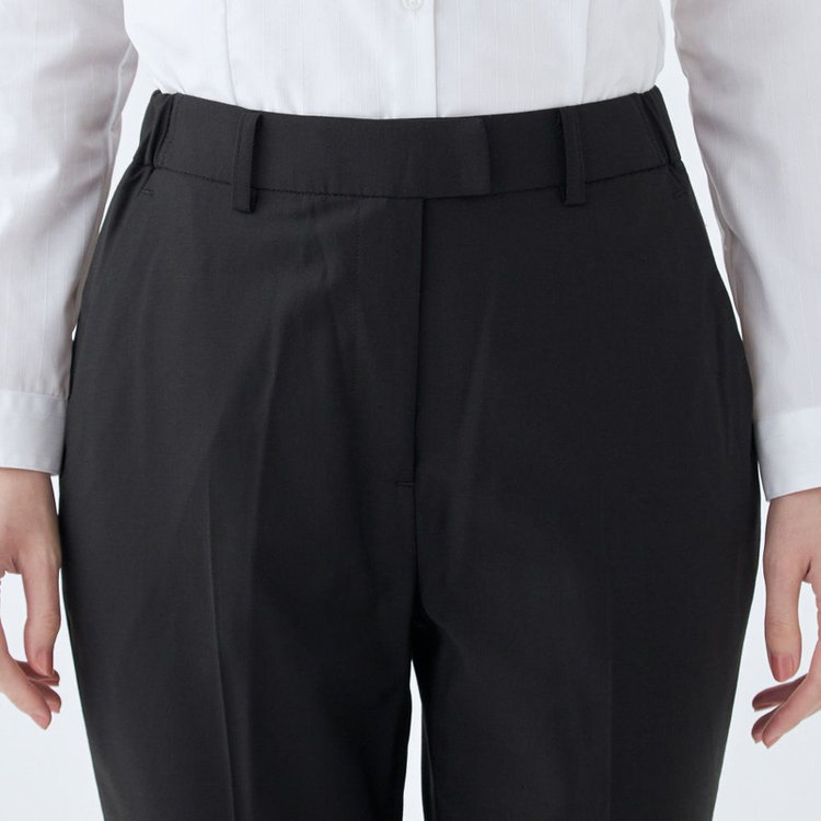 スーツセレクト 【SUIT SELECT×Samantha Thavasa】【年間】ストレートパンツ/究極のブラック/4S/マシンウォシャブル/※裾上げ必要 ブラック系(黒)