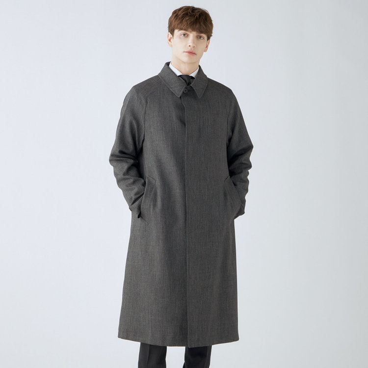 ブラックライン 【RBC】【カセット企画】ステンカラーラグランスリーブコート/グレー グレー中間