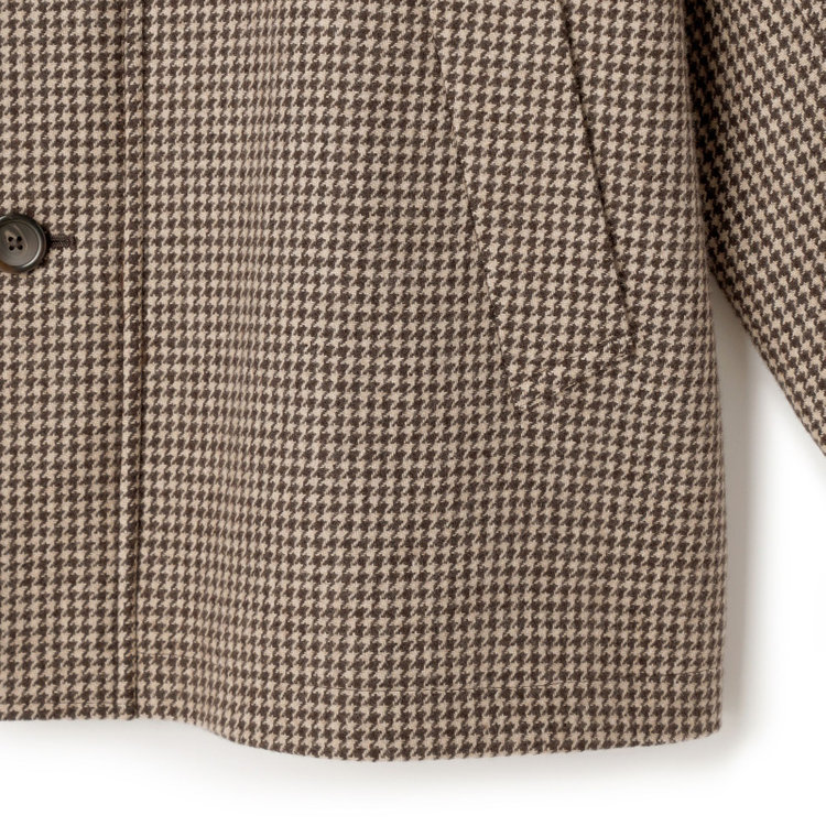 シルバーライン 【SL】ウールブレンドデュアリティショートコート/ブラウン/140S BLENDED EXTRA FINE MERINO WOOL 茶中間