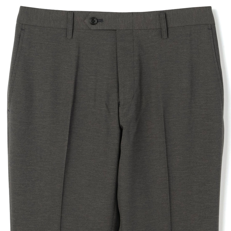 ブラックライン 【SLIM TAPERED】【年間】ウォッシャブル0タックテーパードパンツ/グレー/裾上げ済仕様 グレー中間