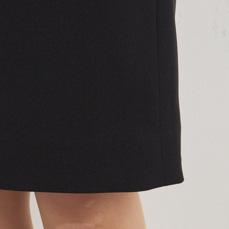 シルバーライン 【SILVER LINE】【年間】タイトスカート/ブラック/ウエストシャーリング仕様/4S SUSTAINABILITY&ECOLOGY FABRIC 黒