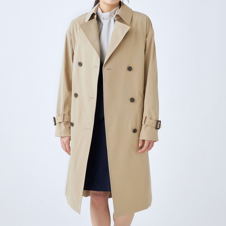 ブラックライン 【発送在庫あり】【BL】【秋冬】ダブルトレンチベルテッドコート/ベージュ 茶淡色