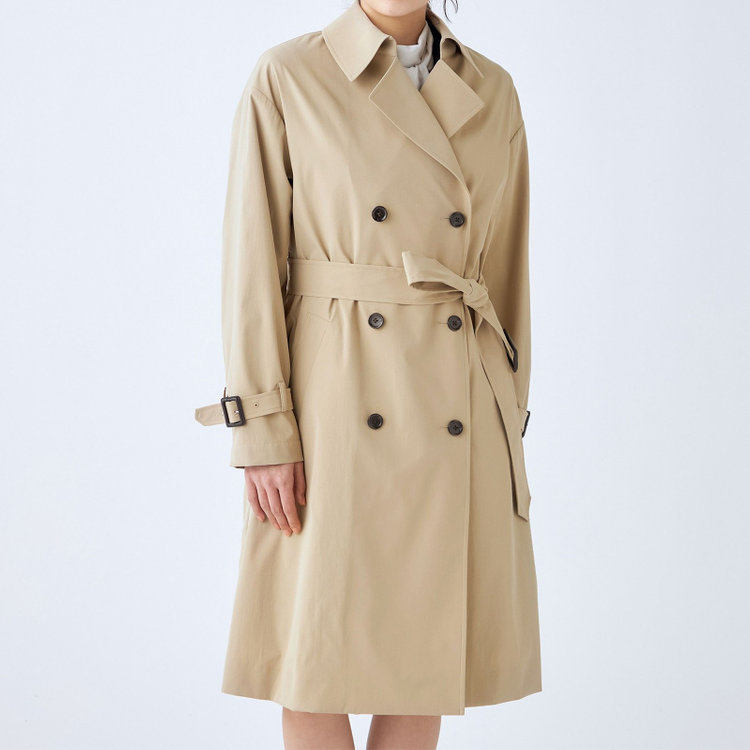 ブラックライン 【発送在庫あり】【BL】【秋冬】ダブルトレンチベルテッドコート/ベージュ 茶淡色