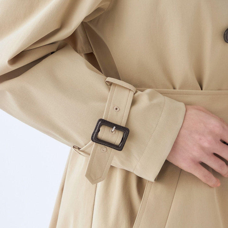 ブラックライン 【発送在庫あり】【BL】【秋冬】ダブルトレンチベルテッドコート/ベージュ 茶淡色