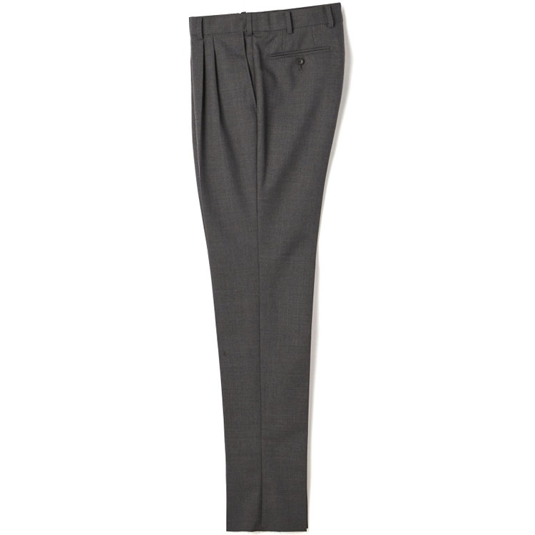 シルバーライン 【CLASSICO TAPERED】【秋冬】段返り3釦ジャケット 2タックパンツ /グレー×3PLY / MARZOTTO社生地 /ウエストムーブ ※裾上げ必要 グレー中間