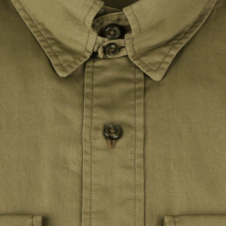 スーツセレクト 【発送在庫あり】【CLASSICO TAPERED】タブカラードレスワイシャツ/カーキ×ソリッド グリーン系(緑)