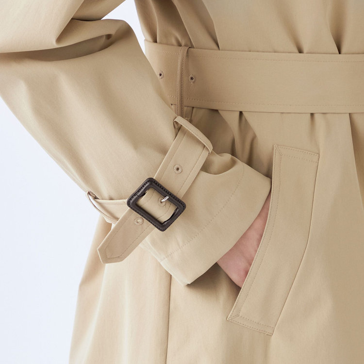 ブラックライン 【発送在庫あり】【BL】【秋冬】ダブルトレンチベルテッドコート/ベージュ 茶淡色