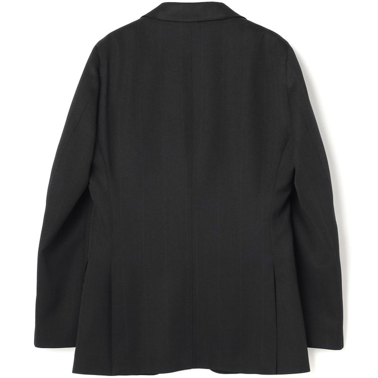 シルバーライン 【CLASSICO TAPERED】【春夏】2釦シングルスリーピーススーツ 1タックテーパードパンツ/ブラック×ウィンドペン/ウエストムーブ/4S SUSTAINABILITY&ECOLOGY FABRIC/※パンツ裾上げ済仕様 黒