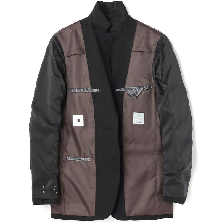 シルバーライン 【CLASSICO TAPERED】【春夏】2釦シングルスリーピーススーツ 1タックテーパードパンツ/ブラック×ウィンドペン/ウエストムーブ/4S SUSTAINABILITY&ECOLOGY FABRIC/※パンツ裾上げ済仕様 黒