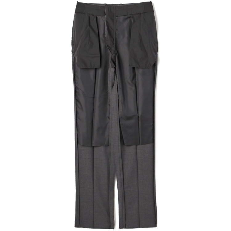 シルバーライン 【CLASSICO TAPERED】【秋冬】段返り3釦ジャケット 2タックパンツ /グレー×3PLY / MARZOTTO社生地 /ウエストムーブ ※裾上げ必要 グレー中間