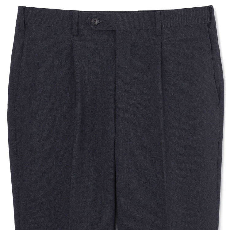 シルバーライン 【CLASSICO TAPERED】【春夏】2釦シングルスリーピーススーツ 1タックテーパードパンツ/ネイビー/ウエストムーブ/4S SUSTAINABILITY&ECOLOGY FABRIC/※パンツ裾上げ済仕様 紺濃色