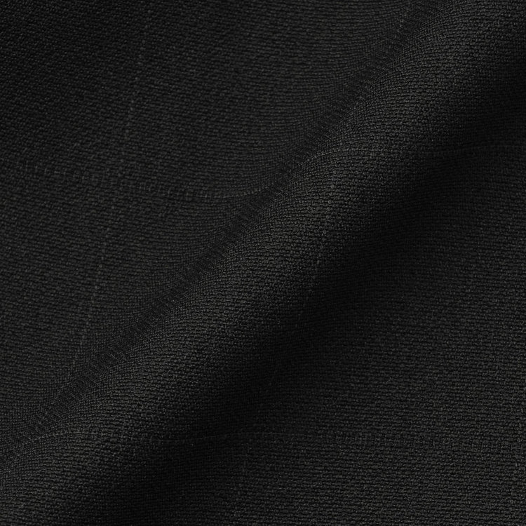 シルバーライン 【CLASSICO TAPERED】【春夏】2釦シングルスリーピーススーツ 1タックテーパードパンツ/ブラック×ウィンドペン/ウエストムーブ/4S SUSTAINABILITY&ECOLOGY FABRIC/※パンツ裾上げ済仕様 黒