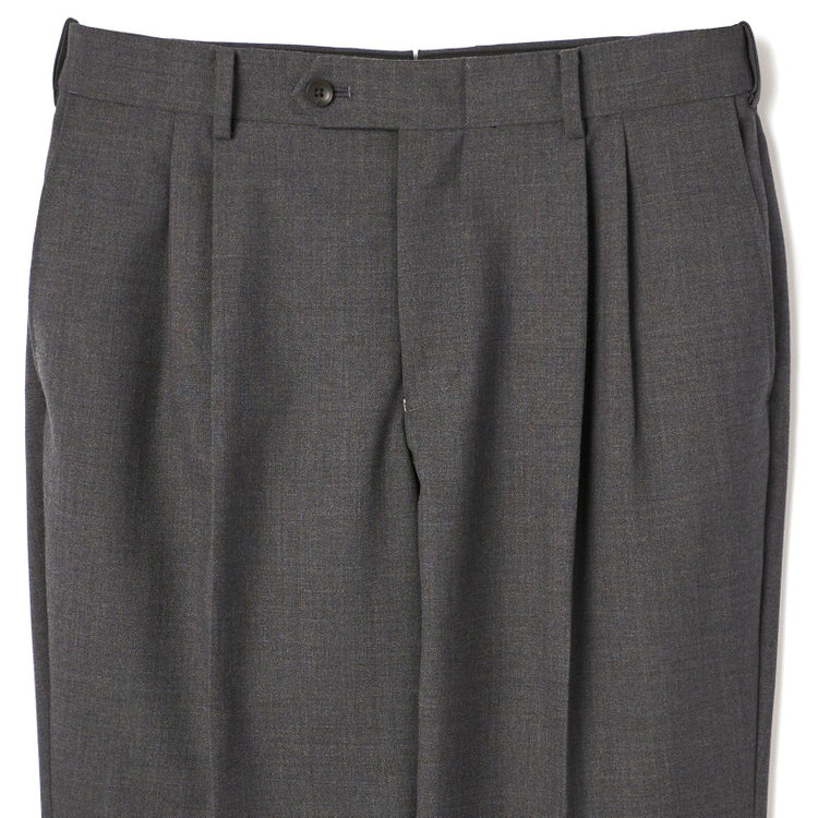 シルバーライン 【CLASSICO TAPERED】【秋冬】段返り3釦ジャケット 2タックパンツ /グレー×3PLY / MARZOTTO社生地 /ウエストムーブ ※裾上げ必要 グレー中間