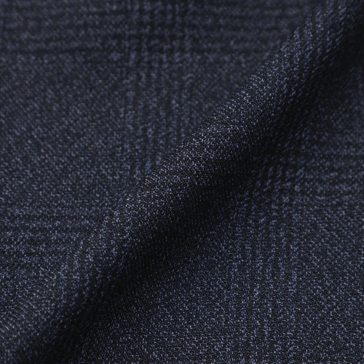 ブラックライン 【発送在庫あり】【SLIM TAPERED_2】【秋冬】2釦シングルスリーピーススーツ 0タック/ネイビー×チェック/ウエストシャーリング/4S SUSTAINABILITY&ECOLOGY FABRIC/※パンツ裾上げ済仕様 紺濃色