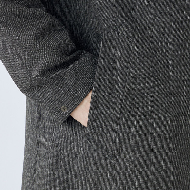 ブラックライン 【RBC】【カセット企画】ステンカラーラグランスリーブコート/グレー グレー中間