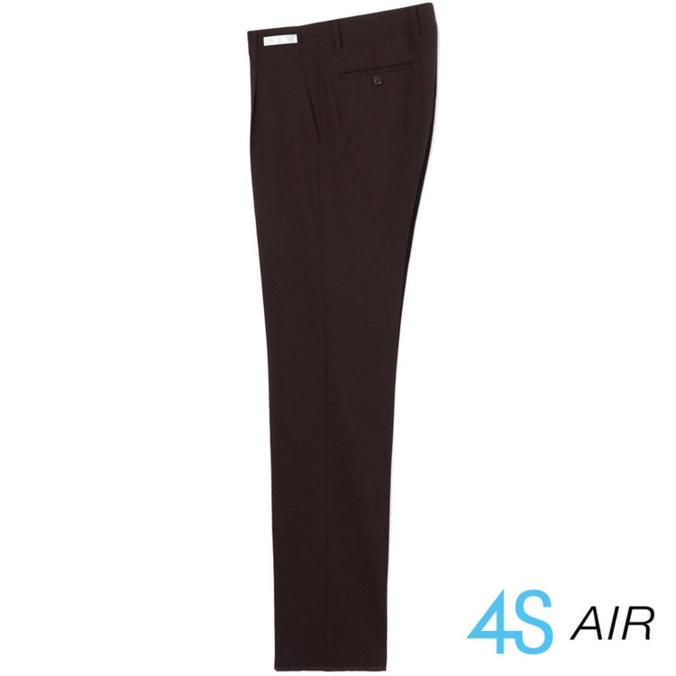 シルバーライン 【CLASSICO STRAIGHT】【春夏】1タックストレートパンツ/ブラウン/ウエストストレッチ仕様/4S AIR/裾上げ済仕様 茶中間