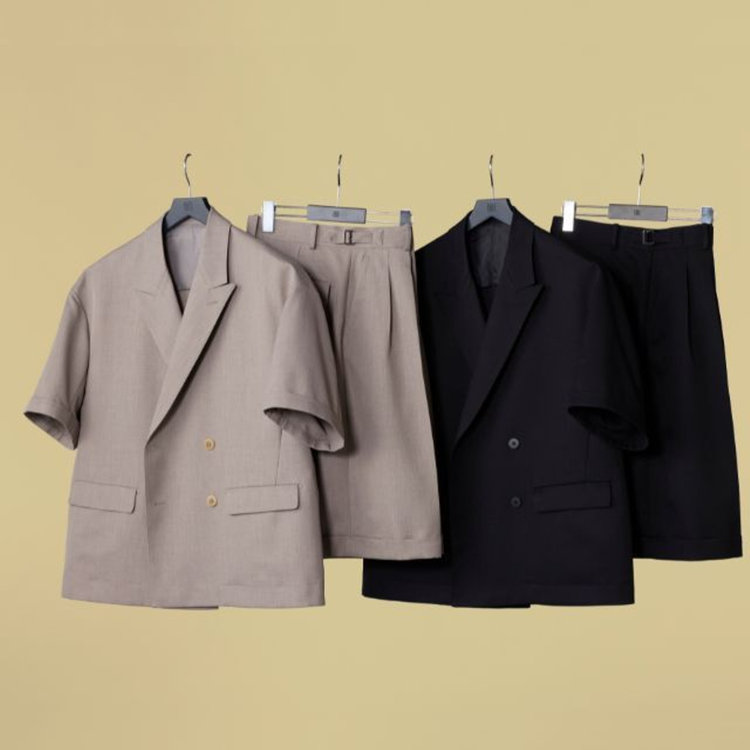 ブラックライン 「TailoredCasual」【春夏】ダブルブレストシャツジャケット/ブラウン その他