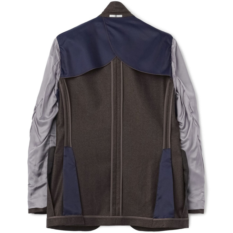 シルバーライン 【発送在庫あり】【CLASSICO TAPERED】【秋冬】3釦段返りシングルスーツ 2タック/ブラウン×ヘリンボーン/ウエストムーブ/MARZOTTO/※裾上げ必要 茶中間