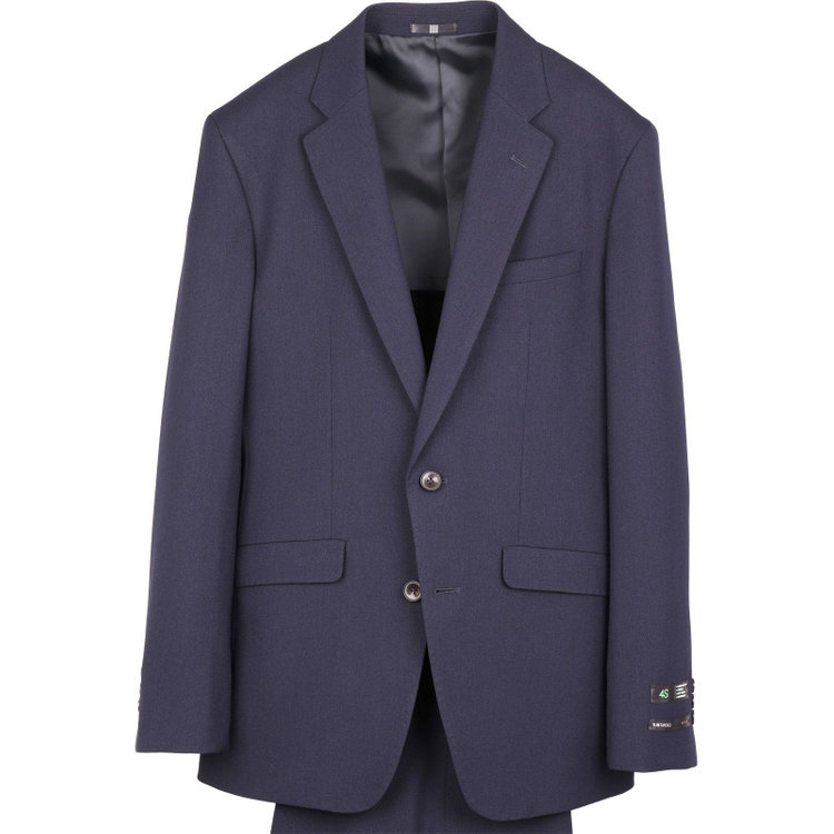 スーツセレクト 【発送在庫あり】【SLIM TAPERED_2】【春夏】コーディネートパンツ付き/2釦シングルスーツ 0タック/ネイビー+グレーソリッドパンツ/ウエストシャーリング/4S SUSTAINABILITY&ECOLOGY FABRIC/※パンツ裾上げ済仕様 ネイビー系(紺)