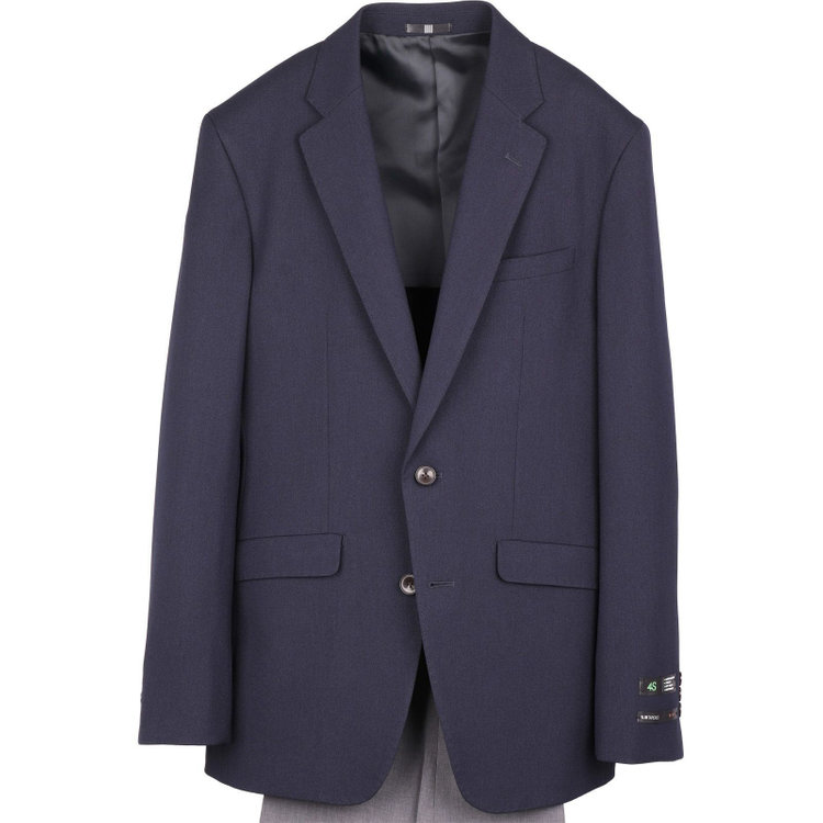 スーツセレクト 【発送在庫あり】【SLIM TAPERED_2】【春夏】コーディネートパンツ付き/2釦シングルスーツ 0タック/ネイビー+グレーソリッドパンツ/ウエストシャーリング/4S SUSTAINABILITY&ECOLOGY FABRIC/※パンツ裾上げ済仕様 ネイビー系(紺)