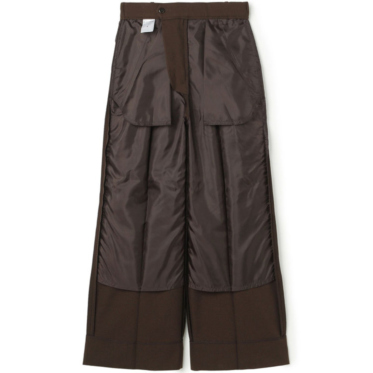 シルバーライン 【RELAX WIDE】【秋冬】 1釦シングルジャケットワイドパンツスーツ/ブラウン/4S SUSTAINABILITY&ECOLOGY FABRIC/※パンツ裾上げ済仕様 茶中間