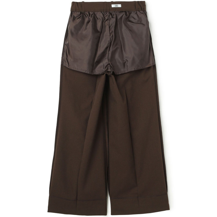 シルバーライン 【RELAX WIDE】【秋冬】 1釦シングルジャケットワイドパンツスーツ/ブラウン/4S SUSTAINABILITY&ECOLOGY FABRIC/※パンツ裾上げ済仕様 茶中間