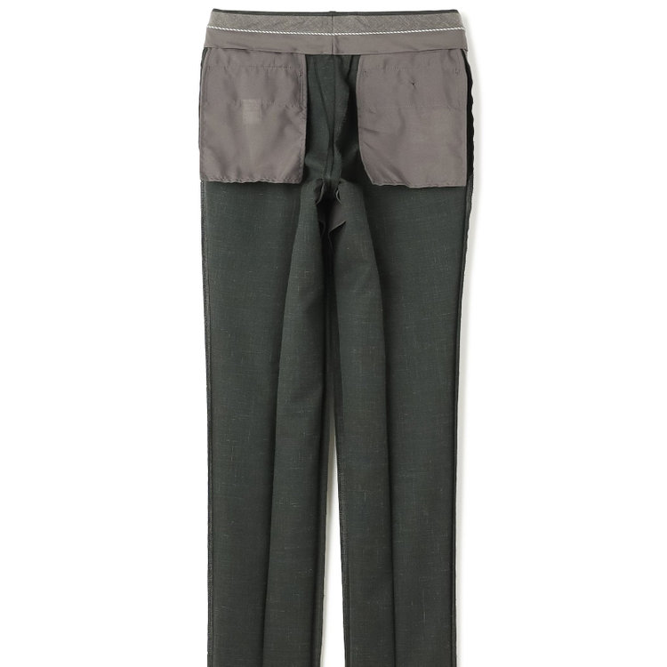 シルバーライン 【CLASSICO TAPERED】【春夏】3釦段返りシングルスーツ 2タック/カーキ/ウエストムーブ仕様/NEW ZEALAND WOOL MIX/※パンツ裾直し必要 緑濃色