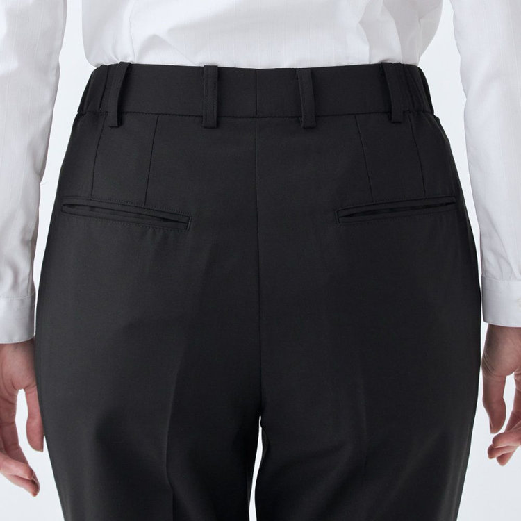 スーツセレクト 【SUIT SELECT×Samantha Thavasa】【年間】ストレートパンツ/究極のブラック/4S/マシンウォシャブル/※裾上げ必要 ブラック系(黒)