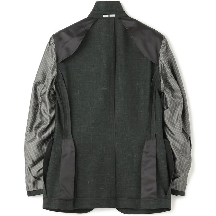 シルバーライン 【CLASSICO TAPERED】【春夏】3釦段返りシングルスーツ 2タック/カーキ/ウエストムーブ仕様/NEW ZEALAND WOOL MIX/※パンツ裾直し必要 緑濃色