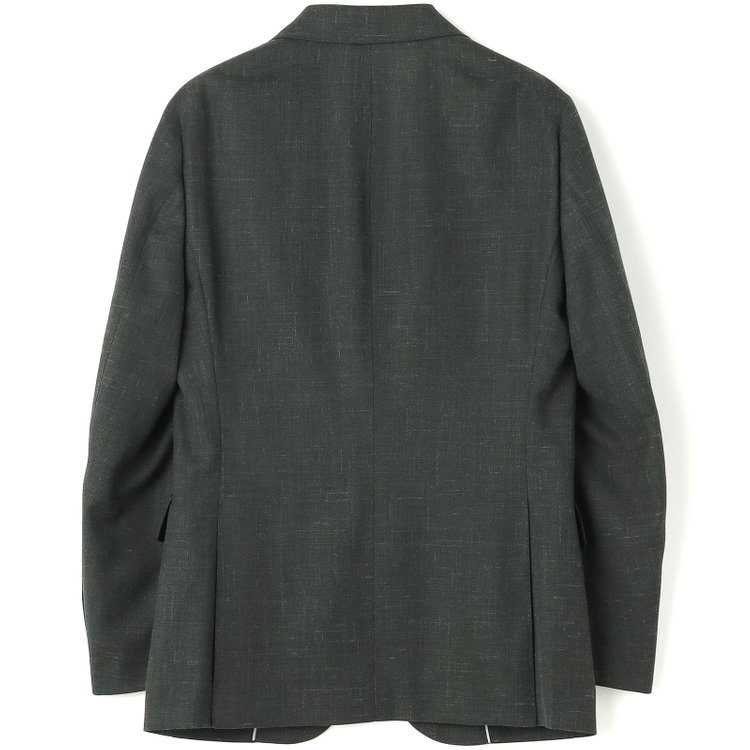 シルバーライン 【CLASSICO TAPERED】【春夏】3釦段返りシングルスーツ 2タック/カーキ/ウエストムーブ仕様/NEW ZEALAND WOOL MIX/※パンツ裾直し必要 緑濃色