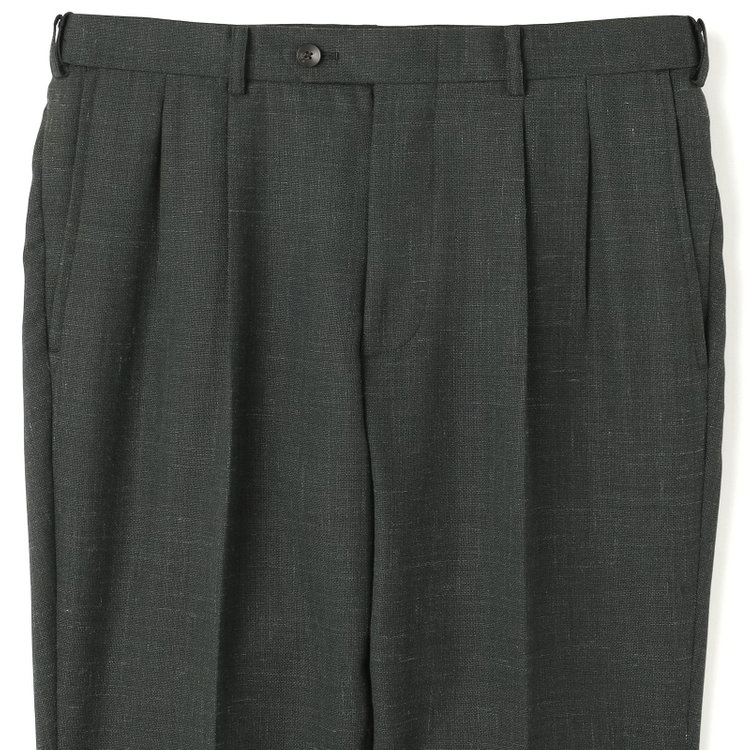 シルバーライン 【CLASSICO TAPERED】【春夏】3釦段返りシングルスーツ 2タック/カーキ/ウエストムーブ仕様/NEW ZEALAND WOOL MIX/※パンツ裾直し必要 緑濃色