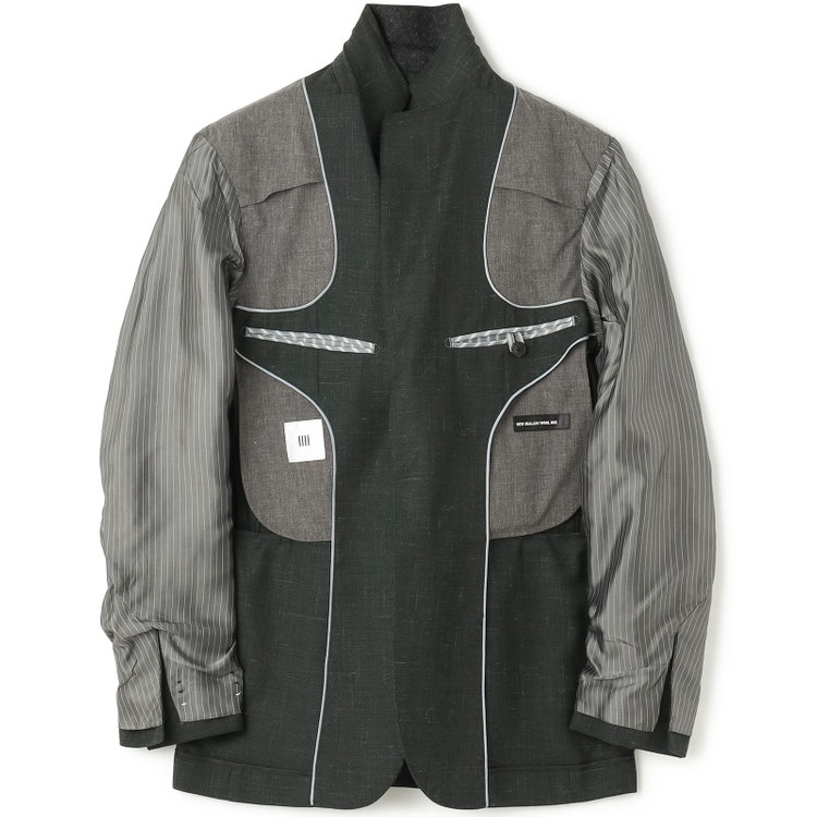 シルバーライン 【CLASSICO TAPERED】【春夏】3釦段返りシングルスーツ 2タック/カーキ/ウエストムーブ仕様/NEW ZEALAND WOOL MIX/※パンツ裾直し必要 緑濃色