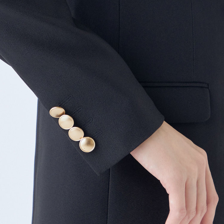 シルバーライン 【SL】【秋冬】6釦2掛けダブルジャケット/ネイビー/ゴールド釦/ウォッシャブル/TRABEST 紺濃色