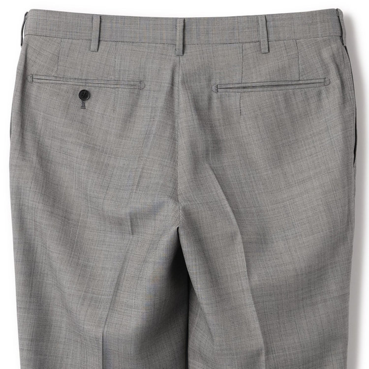 シルバーライン 【CLASSICO TAPERED】【春夏】ウール 1タックテーパードパンツ/グレー/ウエストムーブ/※裾上げ必要 グレー淡色