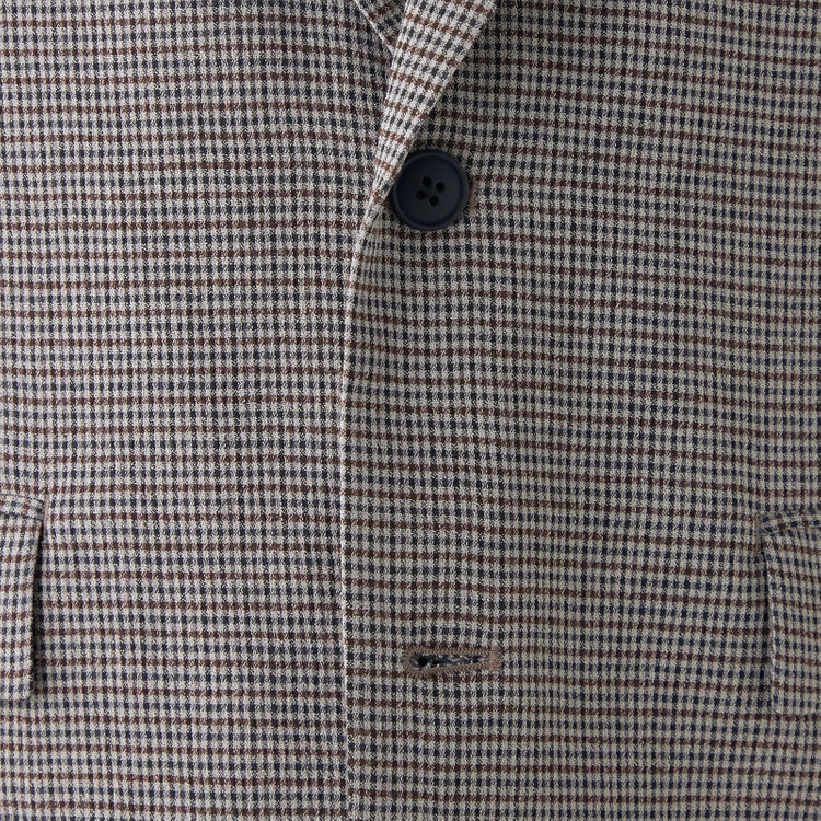 シルバーライン 【RBC】【春夏】オーバーサイズ2釦ジャケット/ブラウン×チェック その他