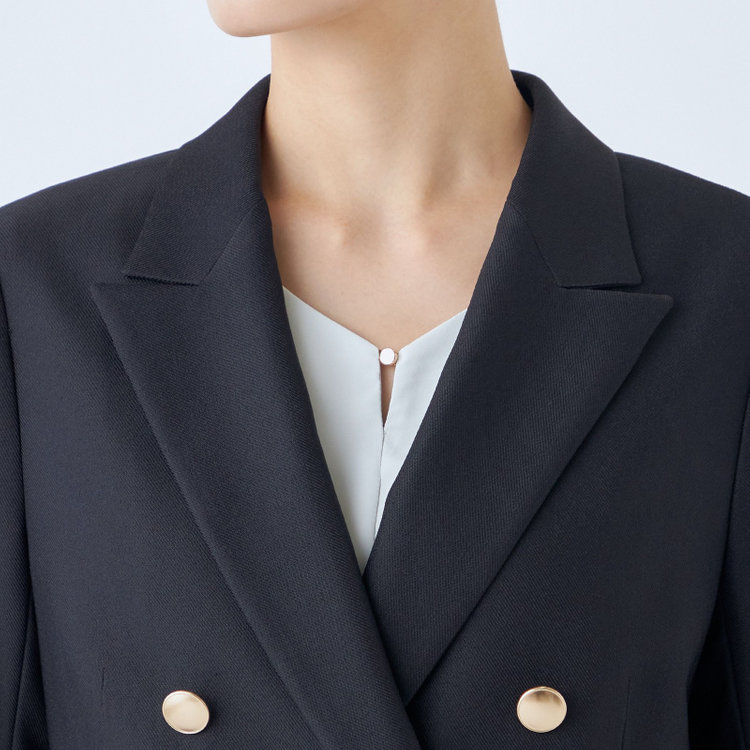 シルバーライン 【SL】【秋冬】6釦2掛けダブルジャケット/ネイビー/ゴールド釦/ウォッシャブル/TRABEST 紺濃色