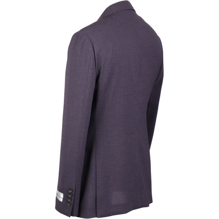 スーツセレクト 【CLASSICO TAPERED】【春夏】コーディネートパンツ付き/2釦シングルスーツ 1タック/ネイビー×チェック+グレーソリッドパンツ/ウエストムーブ/4S SUSTAINABILITY/BREATH EFFECT AIR/※パンツ裾上げ済仕様 ネイビー系(紺)