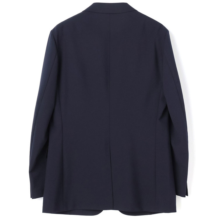 ソノタ 【BLACK LINE】【春夏】2釦シングルジャケット/ネイビー×シアサッカー/NEW ZEALAND WOOL MIX Super100’s 紺中間