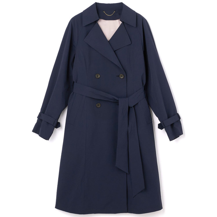 スーツセレクト 【SUIT SELECT×Samantha Thavasa】バックプリーツ トレンチコート/ネイビー 紺中間