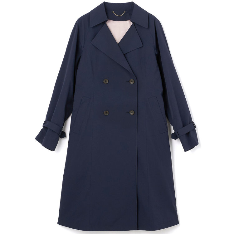 スーツセレクト 【SUIT SELECT×Samantha Thavasa】バックプリーツ トレンチコート/ネイビー 紺中間