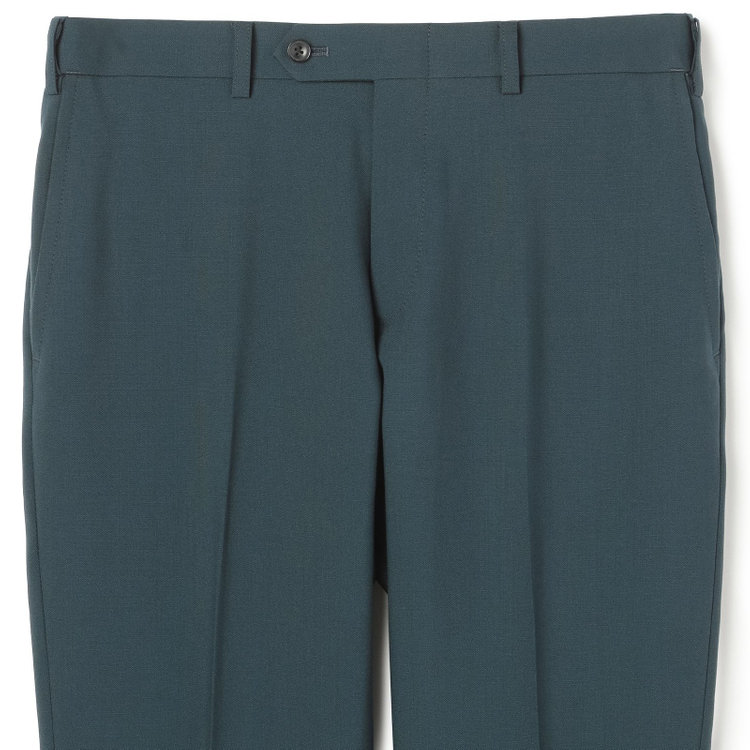 ブラックライン 【発送在庫あり】【SLIM TAPERED_2】【春夏】2釦シングルスーツ 0タック/グリーン×ソリッド/ウエストムーブ/REDA ACTIVE/NEW ZEALAND WOOL MERINO/SHOWER CLEAN/※裾上げ必要 緑濃色