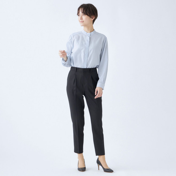 シルバーライン 【WEB限定/OUTLET】【SL】【年間】テーパードパンツ/ブラック/ウォッシャブル/裾上げ済み仕様 黒