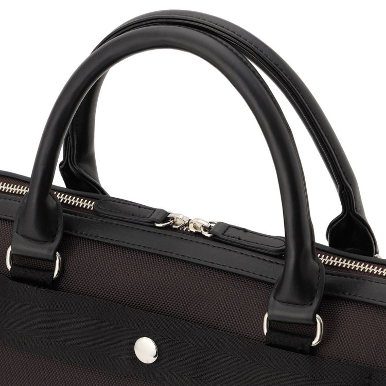 シルバーライン ブリーフケース/ブラウン/ショルダーストラップ付き 茶中間